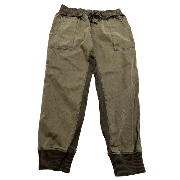 Standard James Perse Mixed Media Pant in Army Green - Picture 1 of 5